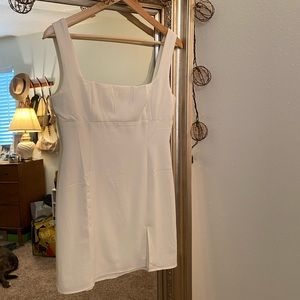 White mini dress